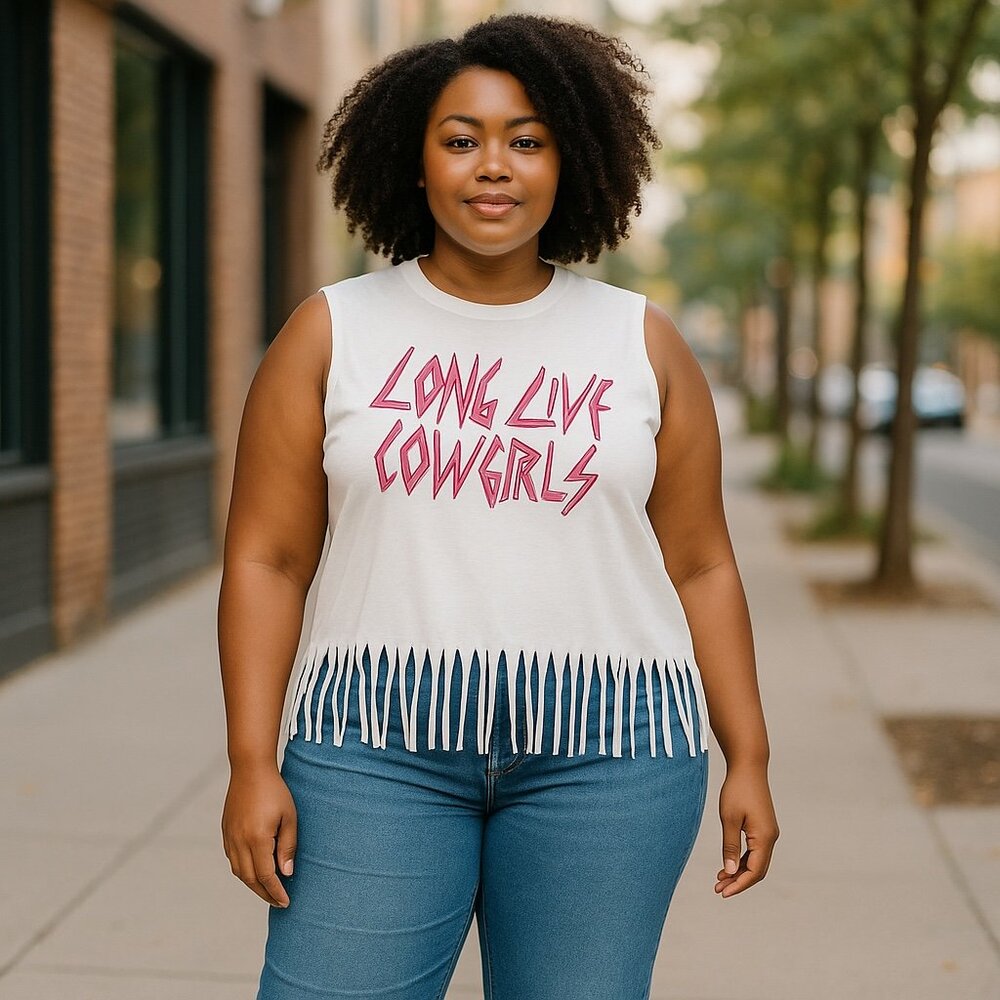 Long Live Cowgirls Fringe Muscle Tank